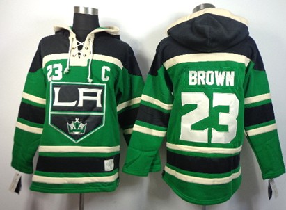 Old Time Hockey Los Angeles Kings #23 Dustin Brown Green Hoodie
