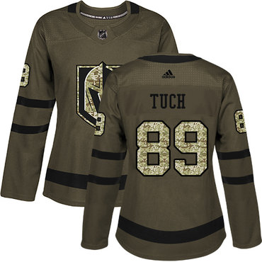 Adidas Vegas Golden Golden Knights #89 Alex Tuch Green Salute to Service Women's Stitched NHL Jersey