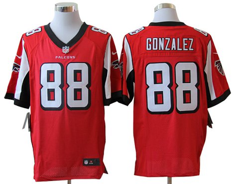 Size 60 4XL-Tony Gonzalez Atlanta Falcons #88 Red Stitched Nike Elite NFL Jerseys