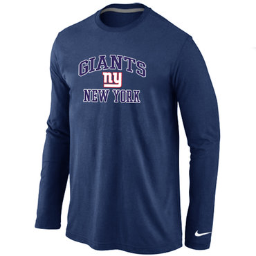 Nike New York Giants Heart & Soul Long Sleeve T-Shirt D.Blue