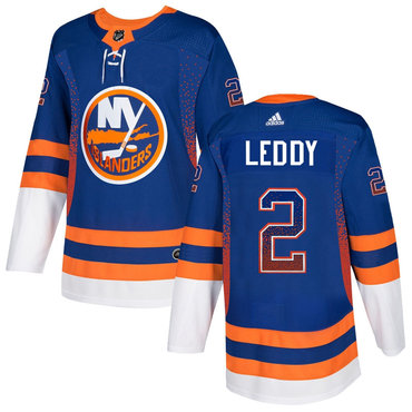 Men's New York Islanders #2 Nick Leddy Royal Drift Fashion Adidas Jersey