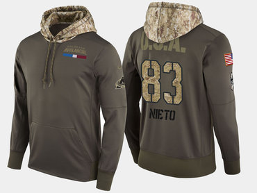 Nike Colorado Avalanche 83 Matt Nieto Olive Salute To Service Pullover Hoodie