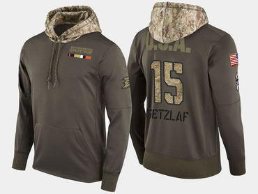 Nike Anaheim Ducks 15 Ryan Getzlaf Olive Salute To Service Pullover Hoodie
