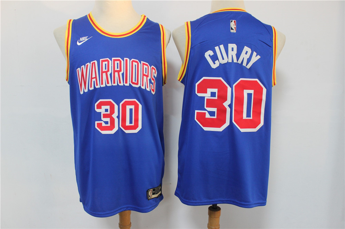 Men's Golden State Warriors #30 Stephen Curry Blue 2022 Nike City Edition Stitched Swingman Jersey
