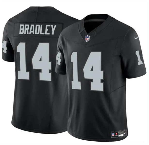 Men's Las Vegas Raiders #14 Carter Bradley Black F.U.S.E. Vapor Football Stitched Jersey