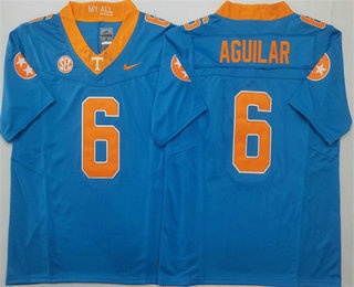 Men's Tennessee Volunteers #6 Joey Aguilar Blue FUSE College Football Jersey