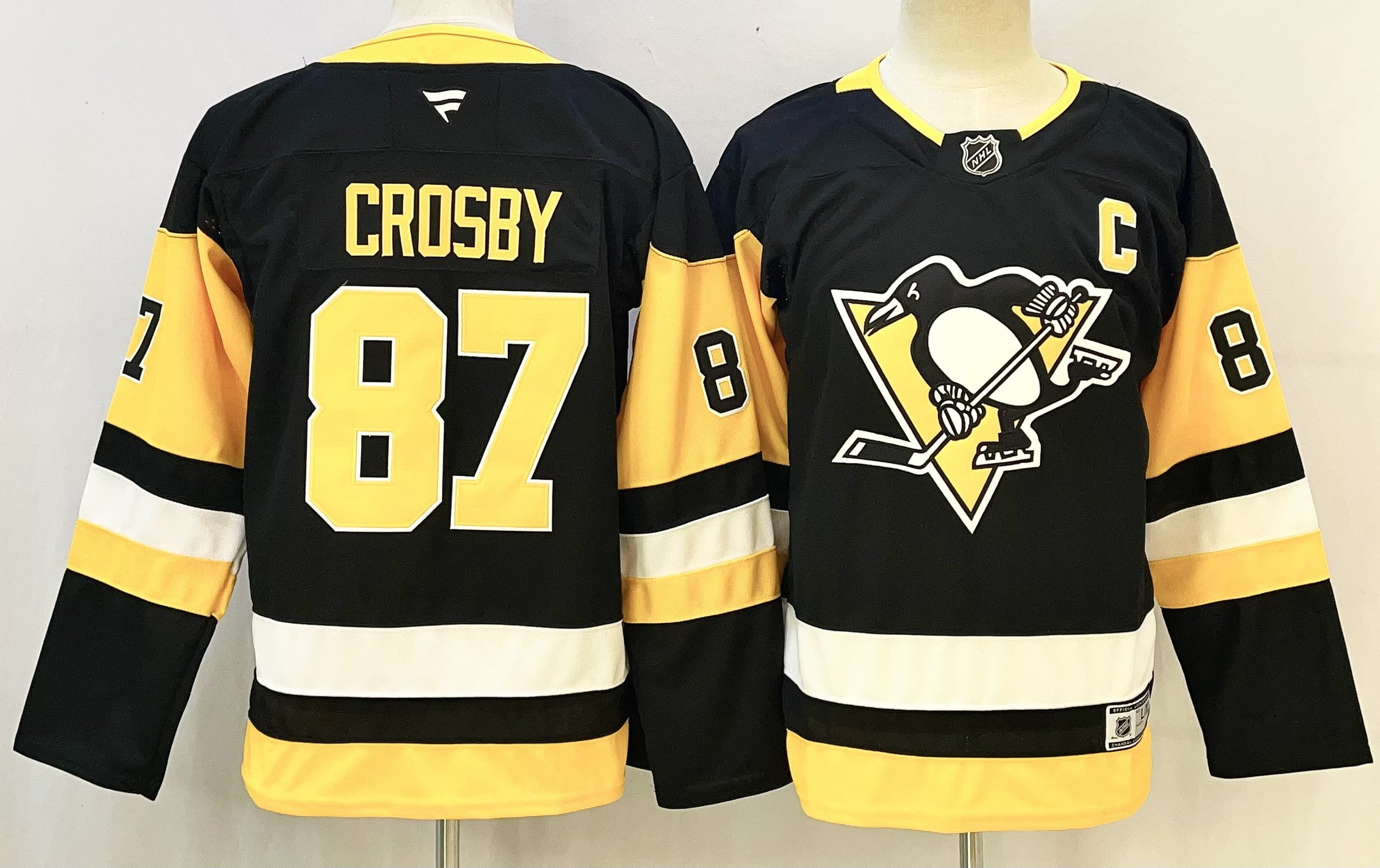 Youth Pittsburgh Penguins #87 Sidney Crosby Black 2024-25 Alternate Wich C Patch Stitched Hockey Jersey