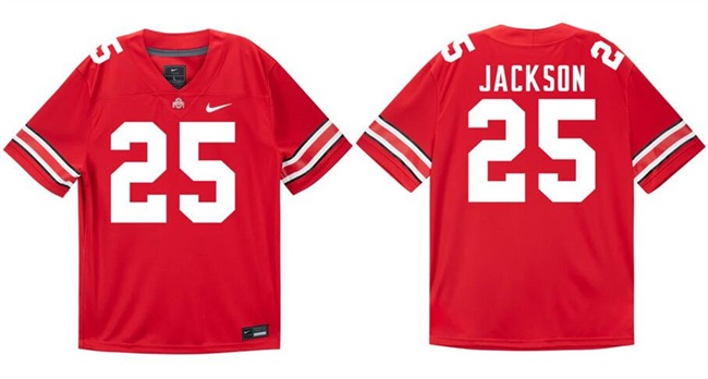 Men's Ohio State Buckeyes #25 Bo Jackson Red Stitched Football Jersey