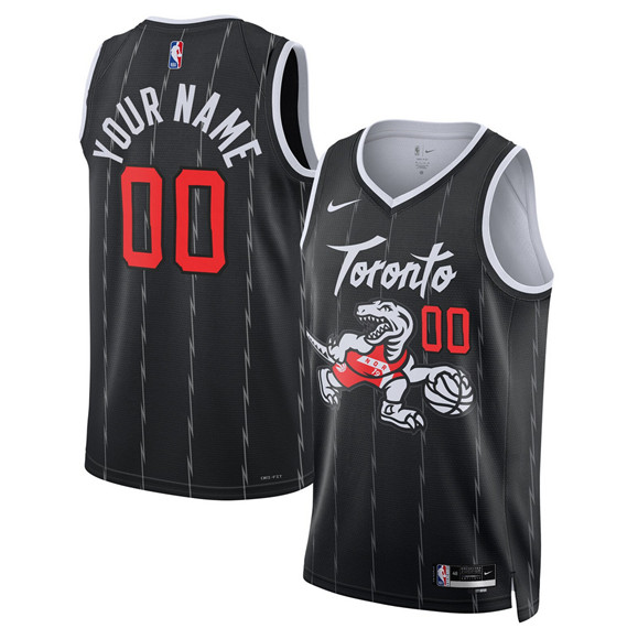 Men's Toronto Raptors Active Player Custom Black 2025-26 City Edition Stitched Basketball Jersey