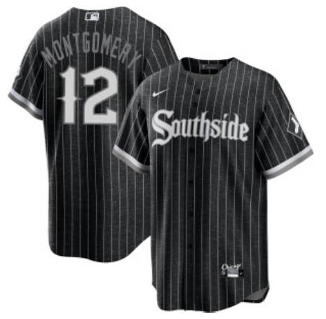 Men's Chicago White Sox #12 Colson Montgomery City Connect Cool Base Stitched Jersey