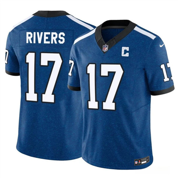 Men's Indianapolis Colts #17 Philip Rivers Blue 2025 F.U.S.E. Throwback Vapor Limited Football Stitched Jersey