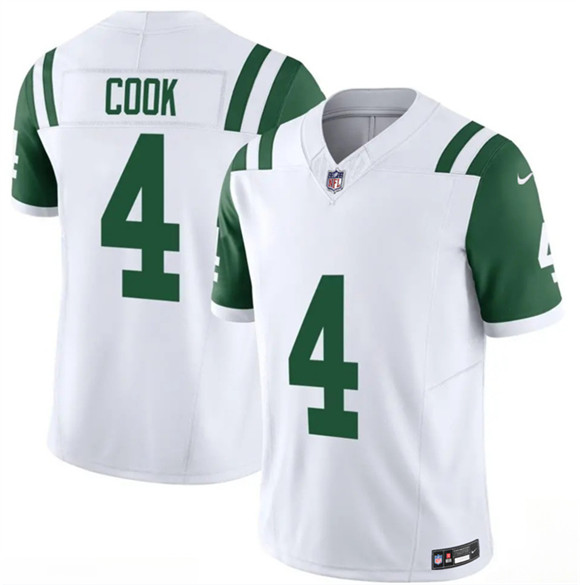Men's New York Jets #4 Brady Cook White 2025 F.U.S.E. Classic Alternate Vapor Untouchable Limited Football Stitched Jersey