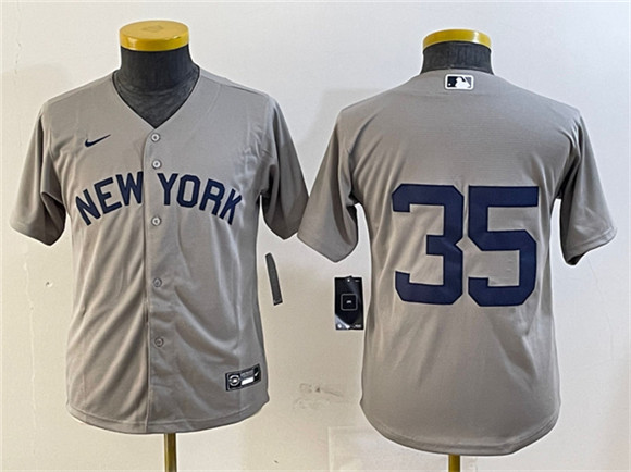 Women's New York Yankees #35 Clay Holmes Gray Cool Base Stitched Baseball Jersey(Run Small)