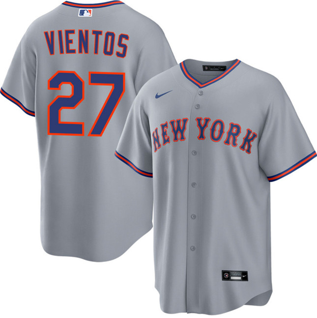 Men's New York Mets #27 Mark Vientos Gray 2025 Limited Stitched Baseball Jersey