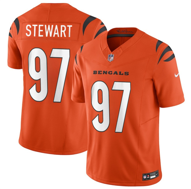 Men's Cincinnati Bengals #97 Shemar Stewart Orange 2025 Draft F.U.S.E. Vapor Untouchable Limited Football Stitched Jersey