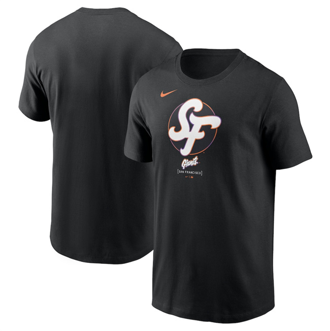 Men's San Francisco Giants Black 2025 City Connect Large Logo T-Shirt