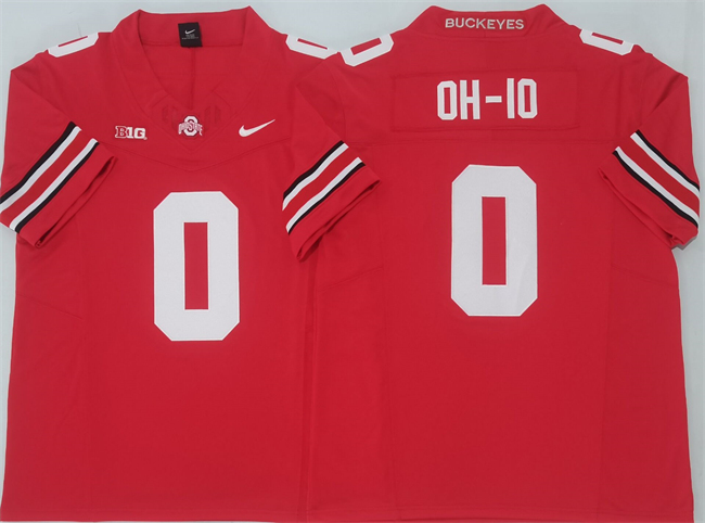 Men's Ohio State Buckeyes #0 OH-IO Red F.U.S.E. Limited Stitched Jersey