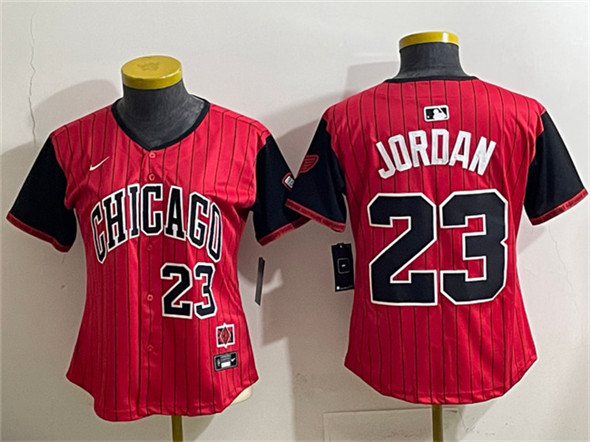 Youth Chicago White Sox #23 Michael Jordan Red Black 2025 City Connect Limited Stitched Baseball Jersey 001
