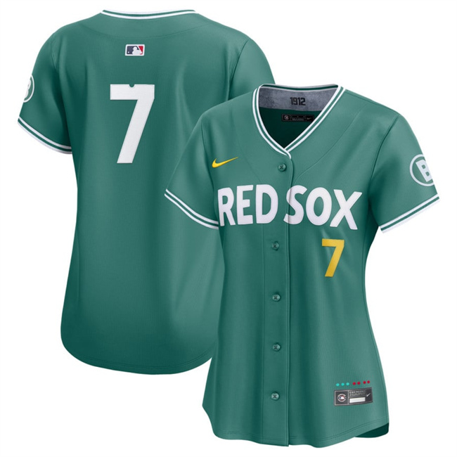 Women's Boston Red Sox #7 Masataka Yoshida Green 2025 City Connect Limited Stitched Baseball Jersey(Run Small)