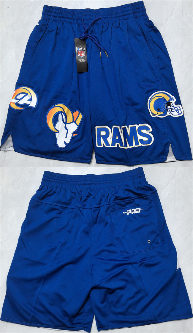 Men's Los Angeles Rams Royal Shorts(Run Small)