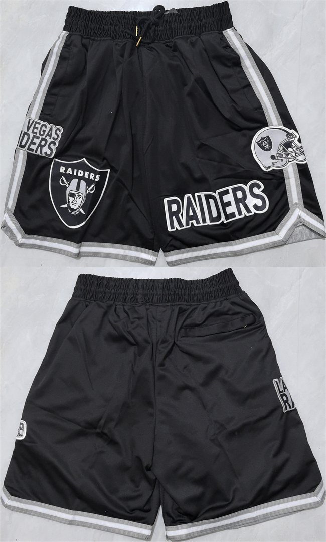 Men's Las Vegas Raiders Black Shorts (Run Small)