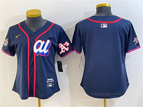 Youth American League Oakland Athletics Blank Navy 2025 All-Star Edition Limited Stitched Baseball Jersey