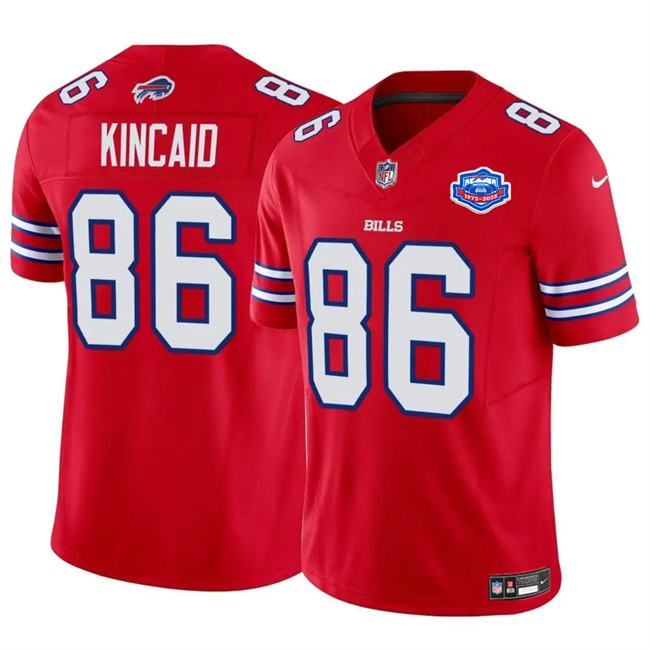 Men's Buffalo Bills #86 Dalton Kincaid Red 2025 F.U.S.E. With Farewell Patch Vapor Untouchable Limited Football Stitched Jersey