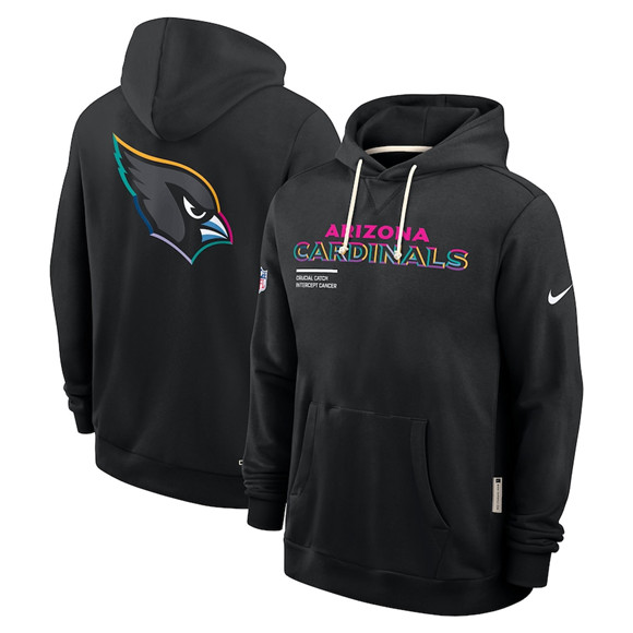 Men's Arizona Cardinals Black 2025 Crucial Catch Dri-FIT Hoodie