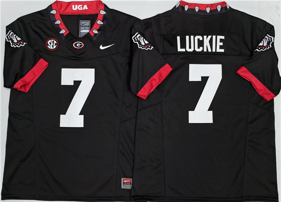 Mens Georgia Bulldogs #7 Lawson Luckie Black 2025 F.U.S.E. Stitched Jersey