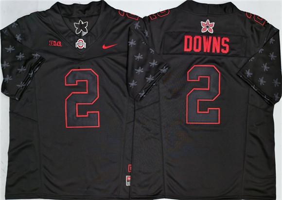 Men's Ohio State Buckeyes #2 Caleb Downs Black 2025 F.U.S.E. Limited Stitched Jersey
