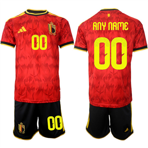 Men's Belgium Custom Any Name And Number National Team FIFA x World Cup 2026 Home Red On Field Jersey