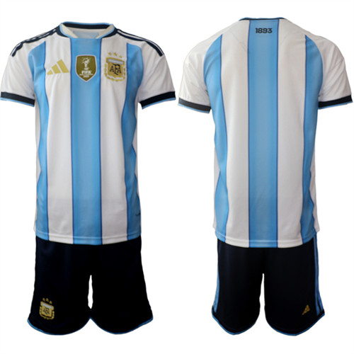 Men's Argentina Blank National Team FIFA x World Cup 2026 Home White On Field Jersey
