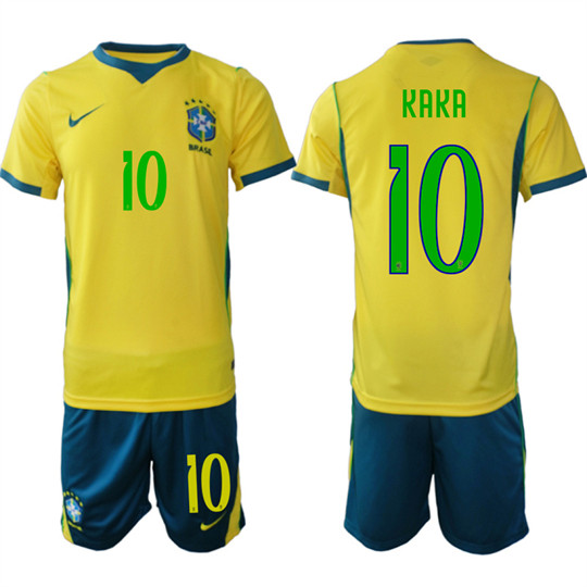 Men's Brazil #10 KAKA National Team FIFA x World Cup 2026 Home On Field Jersey
