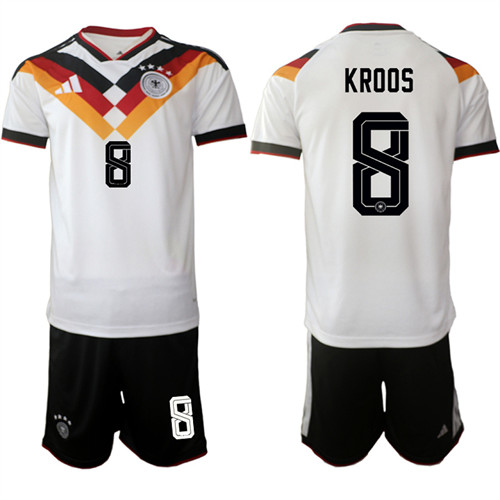 Men's Germany #8 KROOS National Team FIFA x World Cup 2026 Home White On Field Jersey