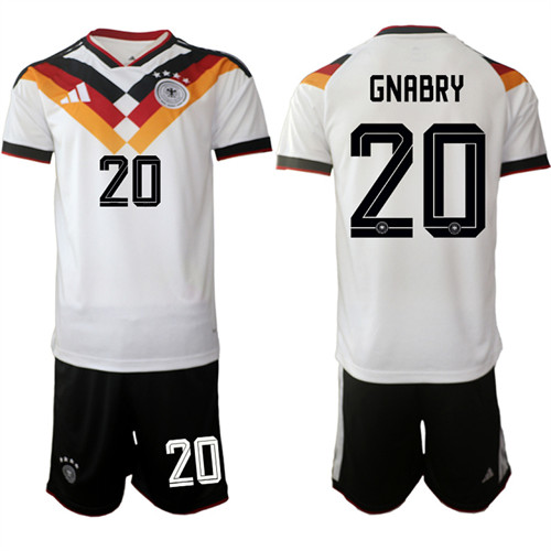 Men's Germany #20 GNABRY National Team FIFA x World Cup 2026 Home White On Field Jersey