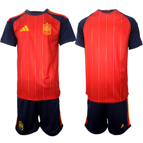 Men's Spain Blank National Team FIFA x World Cup 2026 Home Red On Field Jerseys