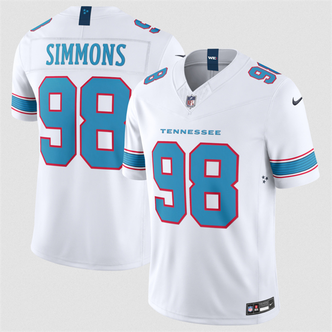 Men's Tennessee Titans #98 Cameron Ward White 2026 F.U.S.E. Vapor Limited Stitched Football Jersey