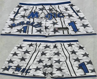 Men's Orlando Magic #1 Penny Hardaway White 2025 Shorts