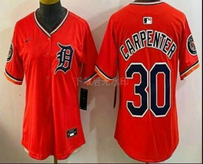 Women's Detroit Tigers #30 Kerry Carpenter Orange Stadium Jersey