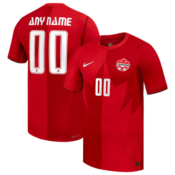 Men's Canada Custom 2026 Red Home Soccer Jersey