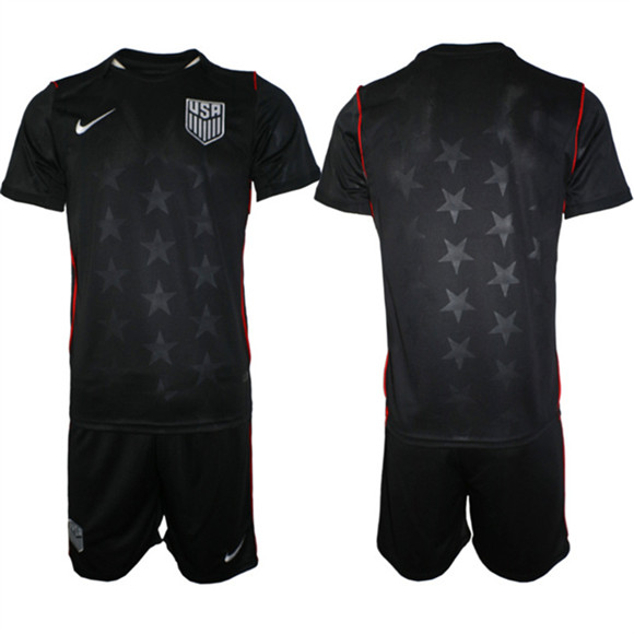 Men's United States Blank Black 2026 Away Soccer Jersey Suit