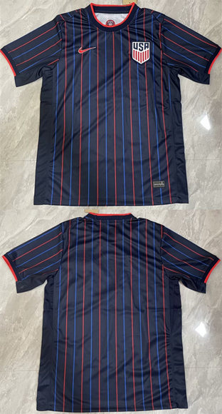 Men's United States Blank Navy Away Jersey