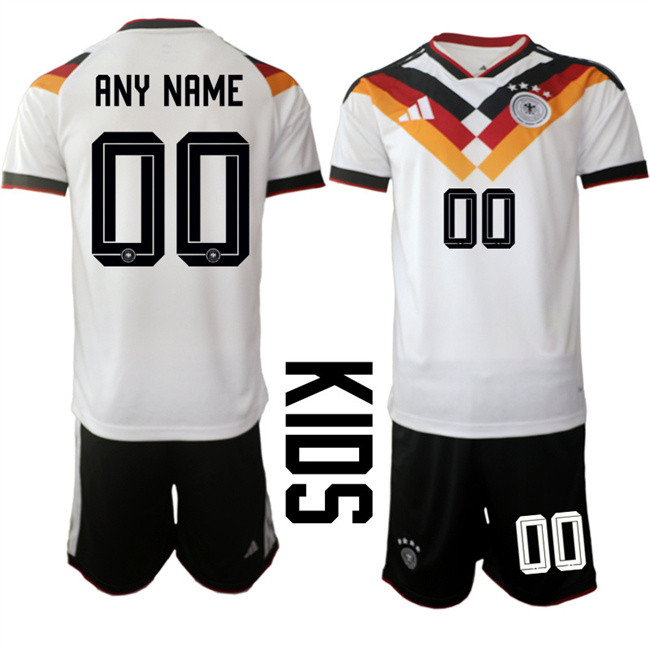 Youth Germany Custom White 2025 26 Home Soccer Jersey Suit
