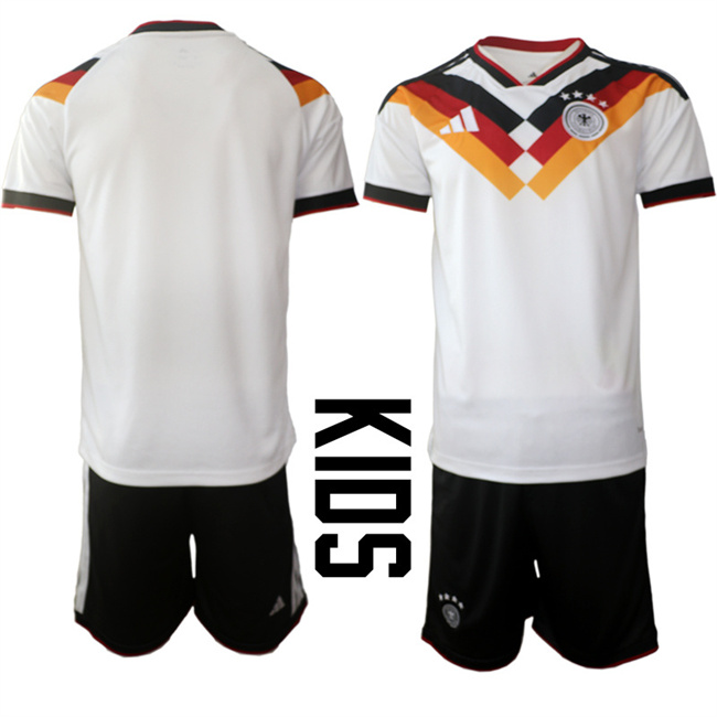 Youth Germany Blank White 2025 26 Home Soccer Jersey Suit