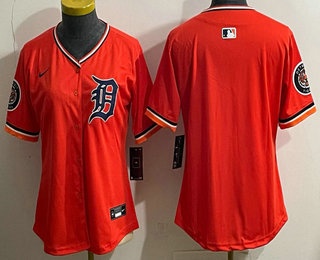 Women's Detroit Tigers Blank Orange Limited Jersey