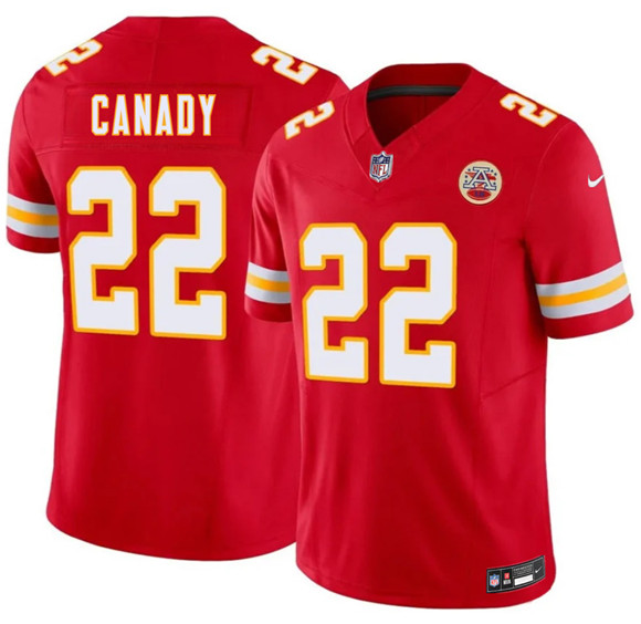 Men’s Kansas City Chiefs #22 Jadon Canady Red 2026 Draft F.U.S.E. Vapor Untouchable Limited Football Stitched Jersey