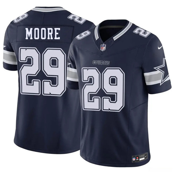 Men's Dallas Cowboys #29 Devin Moore Navy 2026 Draft F.U.S.E Vapor Untouchable Limited Stitched Football Jersey