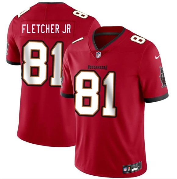 Men's Tampa Bay Buccaneers #81 Kenny Fletcher Jr Red 2026 Draft Vapor Limited Football Stitched Jersey