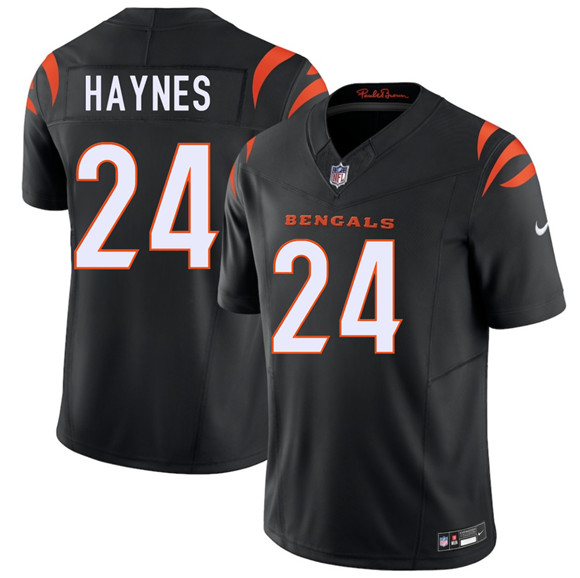 Men's Cincinnati Bengals #24 Jamal Haynes Black 2026 Draft F.U.S.E. Vapor Untouchable Limited Football Stitched Jersey