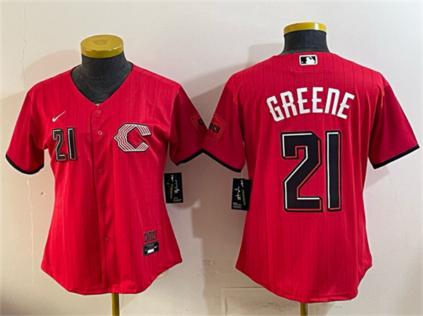 Women's Cincinnati Reds #21 Hunter Greene Red 2026 City Connect Stadium Stitched Baseball Jersey(Run Small)